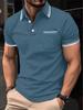 Stylish Men's Short Sleeve Polo Shirt, Casual Fashion Top for Daily Use