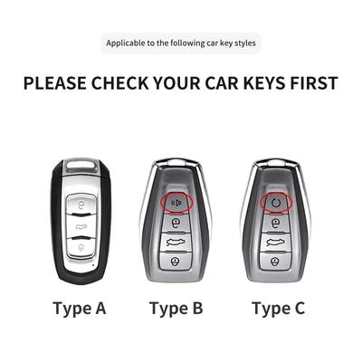 Car Key Case Cover Shell Fob for Geely X50 X70 X6 Okavango Coolray Atlas Monjaro Tugella Emgrand GT S Proton Car Remote Keychain