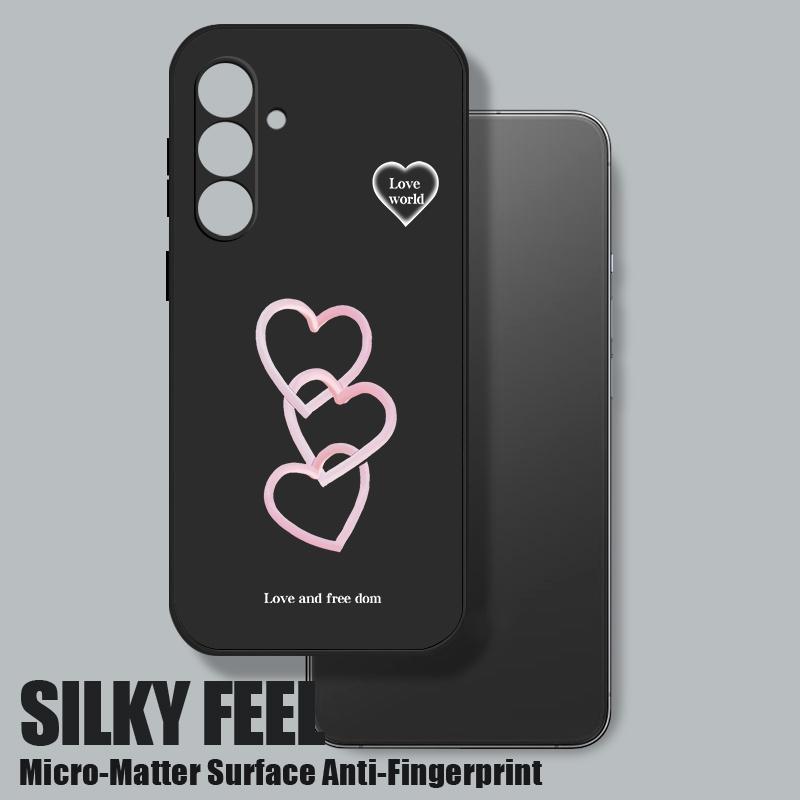 Mooi Roze Hartjes Patroon Hoesje Voor Samsung Galaxy S26 S25 Ultra S24 S23 S22 Plus S21 FE A15 A16 A17 A35 A36 A54 A55 A56 5G Zachte Cover