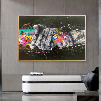 Pop Street Graffiti Art Canvas Painting Lover Hands Wall Art Posters Prints Wall Pictures Cuadros for Living Room Home Decor