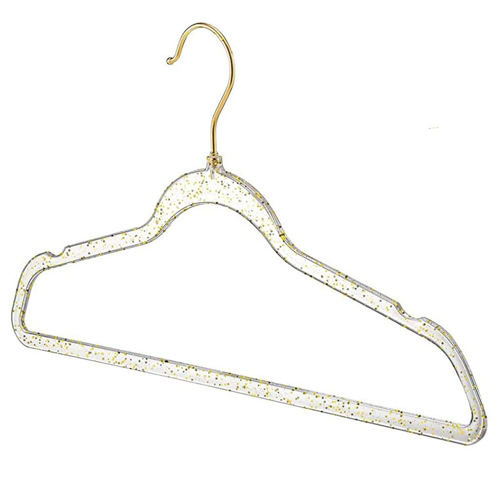 Plastic Hangers for Clothes with Anti Slip Grooves and Multiple Colors for Adults Kids