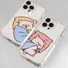 Cute Cartoon Pink Pig Couple Phone Case For iPhone 17 16 15 11 12 14 13 Pro Max Mini X XS XR 7 Plus 16E Air Shockproof Cover