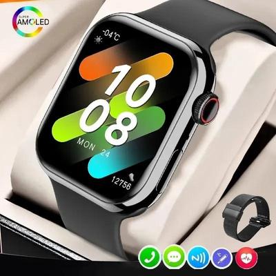 Akıllı saat Kadın GPS Izci Izle 9 Mini HD Ekran BT Çağrı Kalp Hızı Kan Basıncı Erkekler Smartwatch Apple Watch IWO Izle