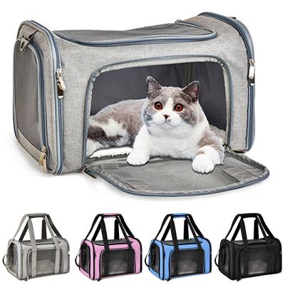 Tragbare Hunde Katzen Transporttasche Weiche Seite Rucksack Haustiertransporttaschen Hunde Reisetaschen Fluggesellschaft zugelassen Transport Ausgehende Haustiere Handtasche