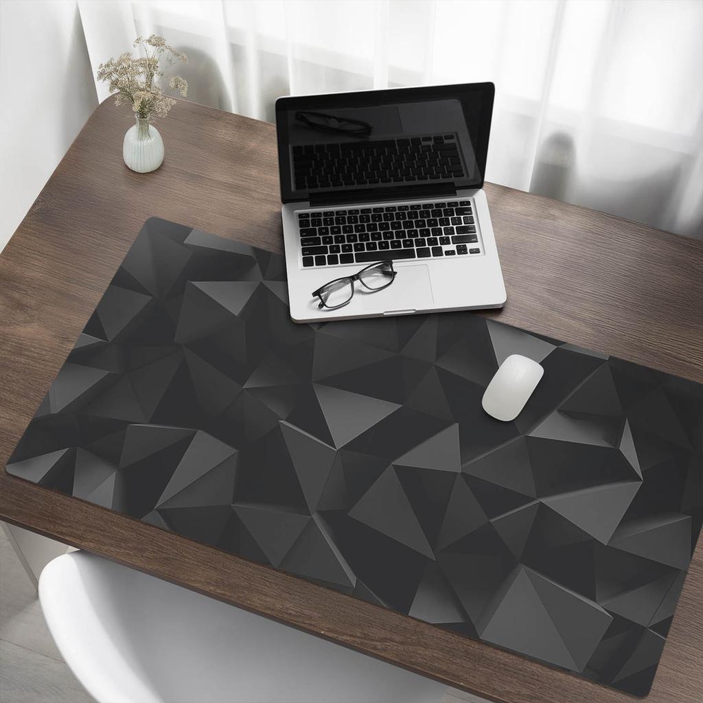 Elegancka Podkładka Dekoracyjna Na Biurko Geometryczne Bryły 3D 120X60 Cm