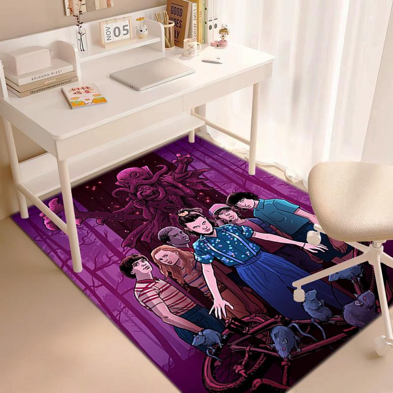 Halloween Horror Horror Theme Stranger Things Carpet Home Living Room Decoration Table and Chairs Anti Slip Door Mat Outdoor Picnic Mat Carpet A7