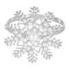 1/2/6Pcs Golden Metal Napkin Ring Faux Pearl Decor Snowflake Design Winter-themed Napkin Holders Weddings Parties Table Decor