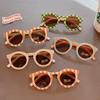 2025 New Kids Cute Checker Panel Color Round UV400 Sunglasses Baby Girls Outdoor Sun Protection Sunglasses Children Sun Glasses