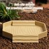 new Turtle Water Bowl Anti-Slip Reptile Pool Dish 2-in-1 Stain-Resistant Turtle Bathing And Feeding Tub For Snake Gecko Tortoise
