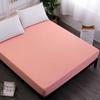Solid Color Fitted Sheet Breathable Bedsheet Mattress Protective Cover Soft Bedding Non-slip Bed Cover Suitable for Home Master Bedroom Guest Bedroom