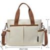 Multiple Pockets Women's Canvas Bag Tote Shoulder Bag Large Capacity Casual Handbag For Female