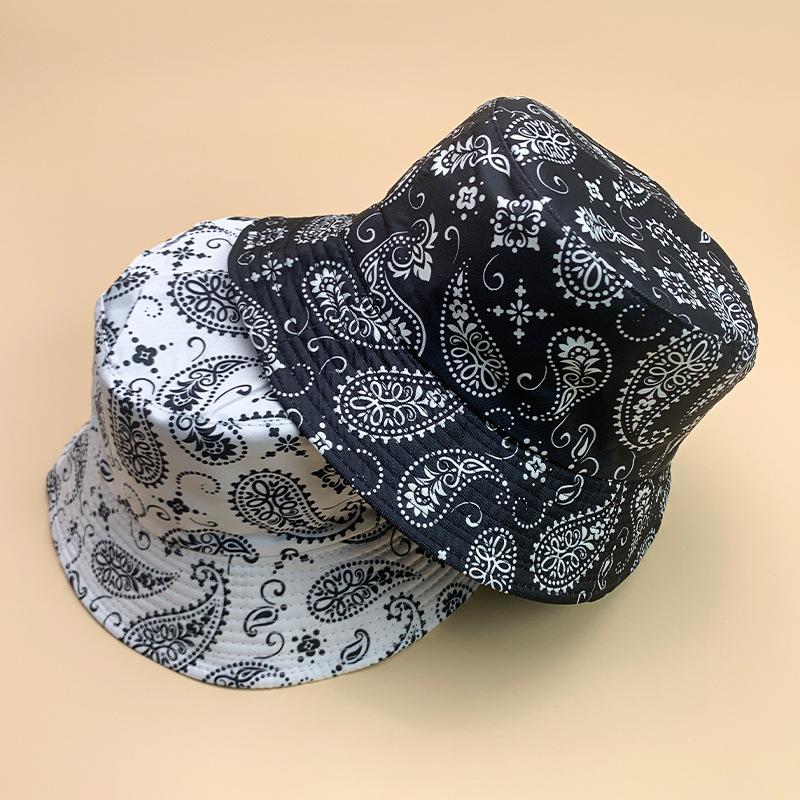 Fashion Cashew Flower Street Hip Hop Men And Women Bucket Hat Cotton Fashion Sunscreen Breathable Sunshade Bucket Hat