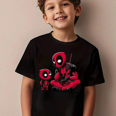 Kids Deadpool Printed Children's T-shirt - Boys and Girls - Summer Fashio