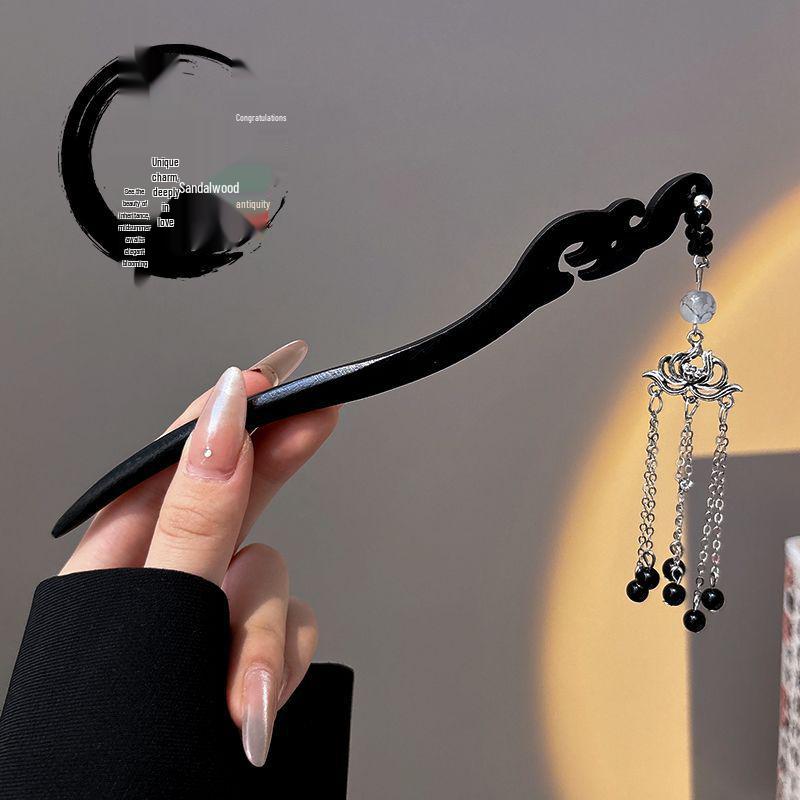Ancient Chinese-Style Hanfu Hair Accessories: Elegant Updo Hairpins with Tassels for Women