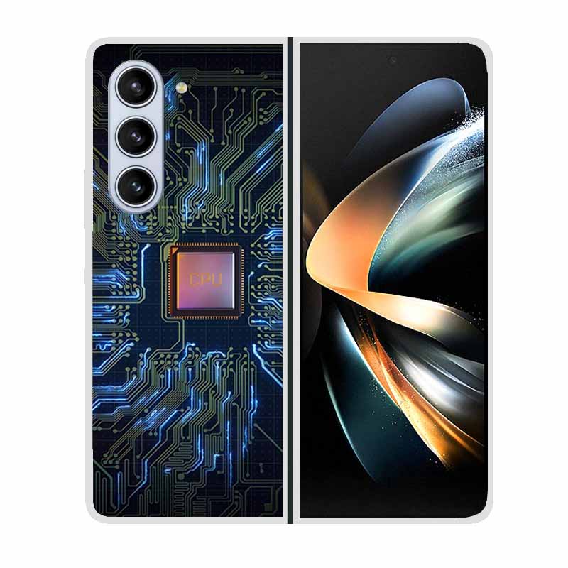For Samsung Galaxy Fold 6 Case Cool Space Animal Clear Hard Phone Cases for Galaxy Z Fold6 5G 2024 Back Cover Zfold6 Shells Capa