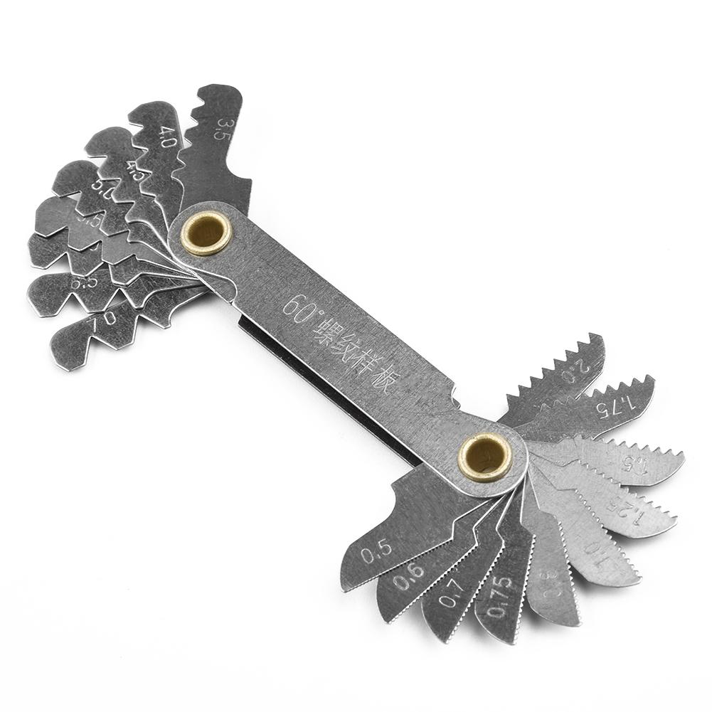 

Измерительный калибр для метрической резьбы 60°, шаг резьбы 1 шт. 0.5-7.0 metric system 60 degrees 20pc