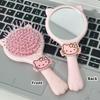 2-In-1 Hello Kitty Handheld Mirror Comb Portable Travel Comb Cartoon Air Cushion Massage Comb Airbag Comb Girl Birthday Gift