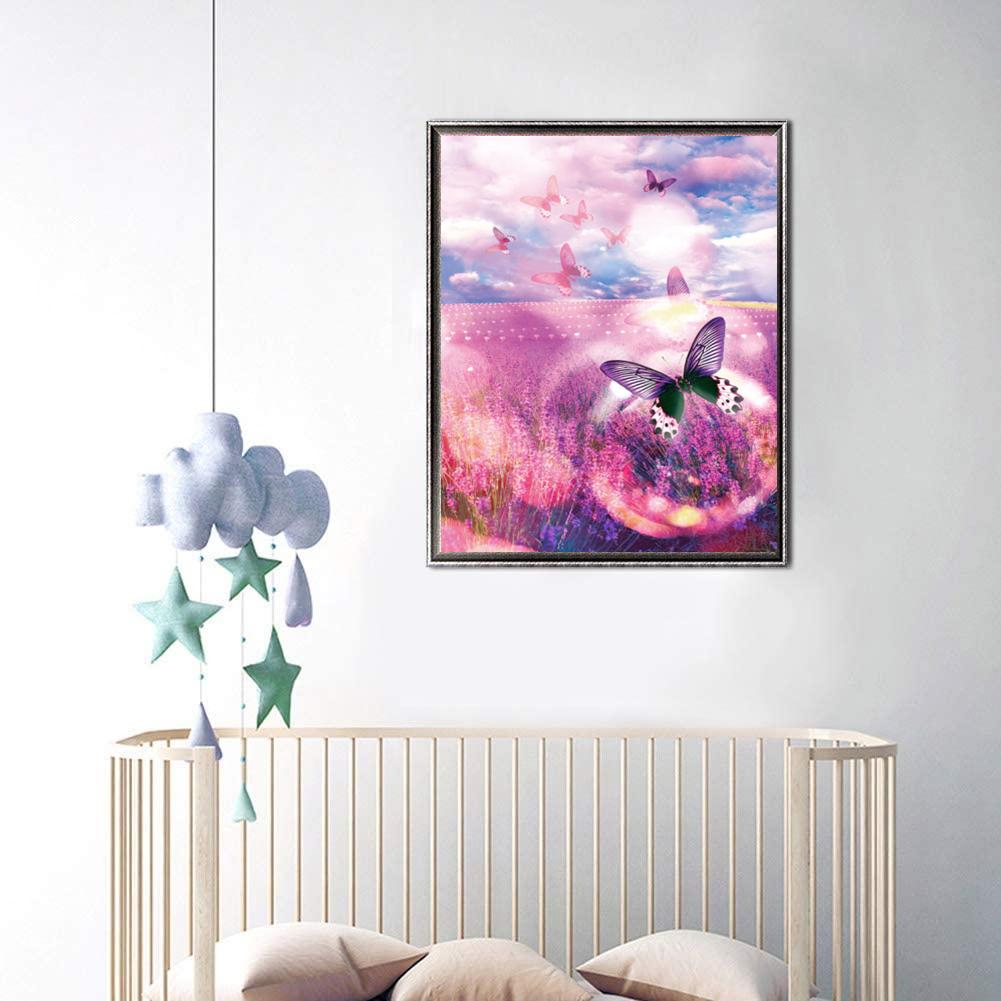 5D Round Diy Diamond Painting Cross Stitch Kits Mosaic Diamond Embroidery Landscape Animals Mosaic Pattern Decorations For Home