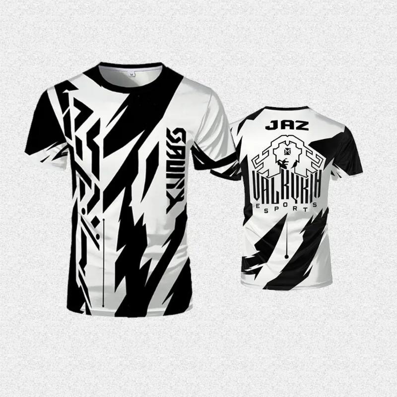 Summer fashion men's printed T-shirt sports casual men's popular short sleeved top