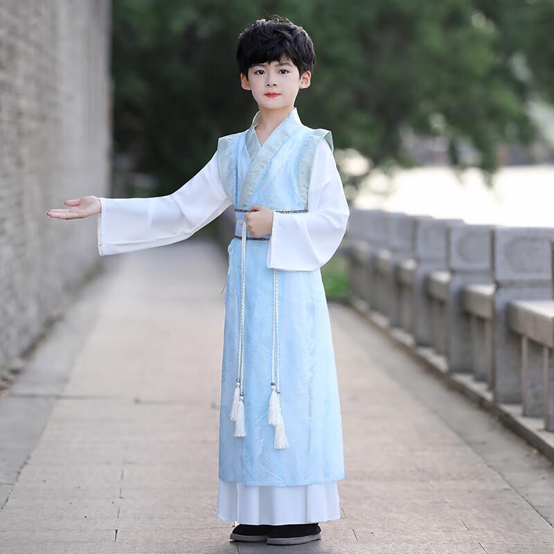 AnnieYouer Boys' Summer Chinese Hanfu Tang Suit