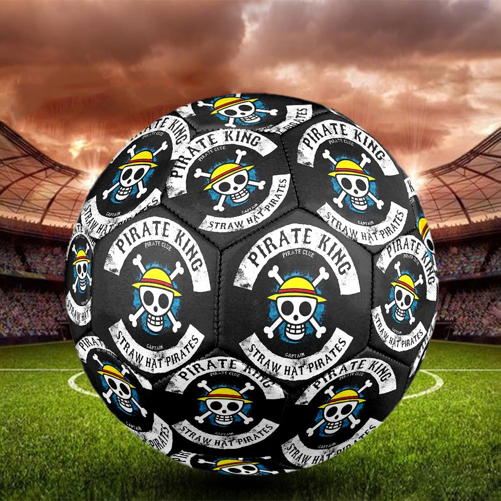 1pc One Piece Logo Football Soccer Ball Size 5 Indoor Soccer Ball Fashion Colorful Backyard Game -Great For Sports Fans Gift HE75
