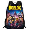 Dětský batoh s kresleným vzorem Roblox a přední kapsou, nastavitelným ramenním popruhem, unisex, vhodný pro chlapce a dívky ve věku 5-9 let