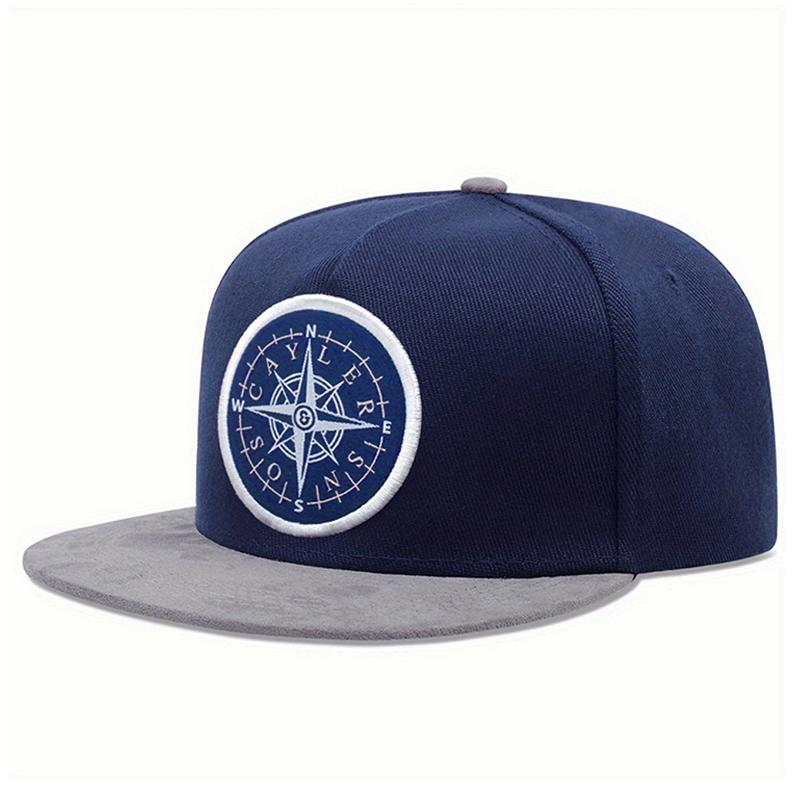 

2026 New Fashionable Flat Edge Hat NSWE Compass Embroidered Hip Hop Skateboarding Hat Daily Leisure Sunshade Baseball Hat Unisex