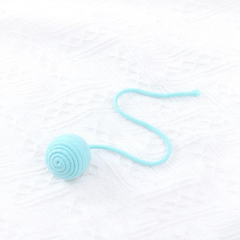 Bite Resistant Cat Cotton Rope Ball Colorful Sounding Cat Scratch Catch Toys Wear Resistant Cat Teaser Ball Pet Supplies