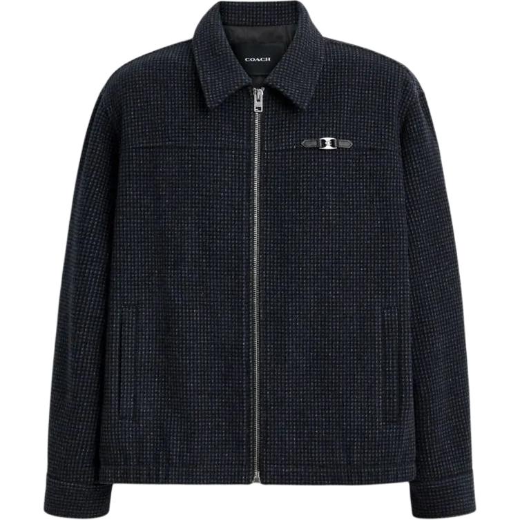 

Coach Pointed Collar Drop Shoulder Solid Color Long Sleeve Jacket Men Jacket Navy-Blue CZ750-NAY XL