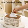 Durable Large Capacity Tissue Box Cover Dust-proof Creative Tissue Storage Box Wooden Lid Elegant Tissue Box Holder Living Room