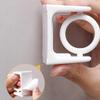 2Pcs 360 Degree Rotation Self-adhesive Curtain Pole Rod Holder Clamp Hooks Punch-Free Adjustable Wall Bracket Triangle Ring Hook