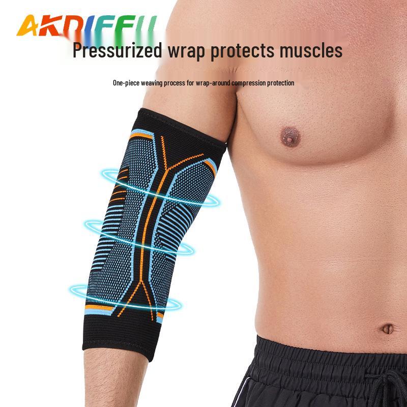 Support de coude compressif tricoté respirant pour les sports d'été - Protège-bras absorbant la sueur pour le basketball et le volleyball