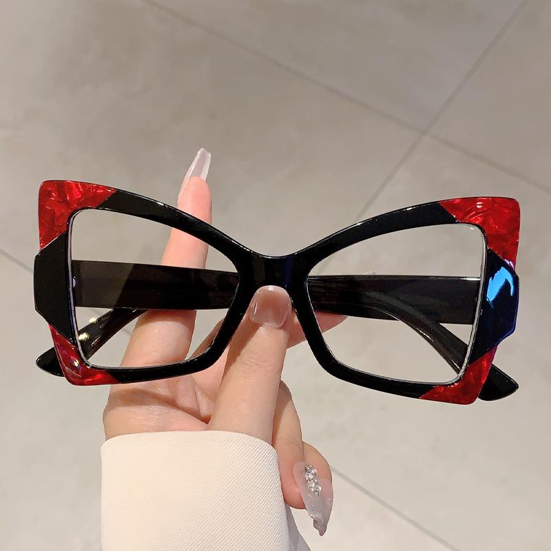 Oversized Cat Eye Glasses Women New Blue Light Blocking Non-prescription Eyeglasses Fashion Butterfly Shaped Eyewear