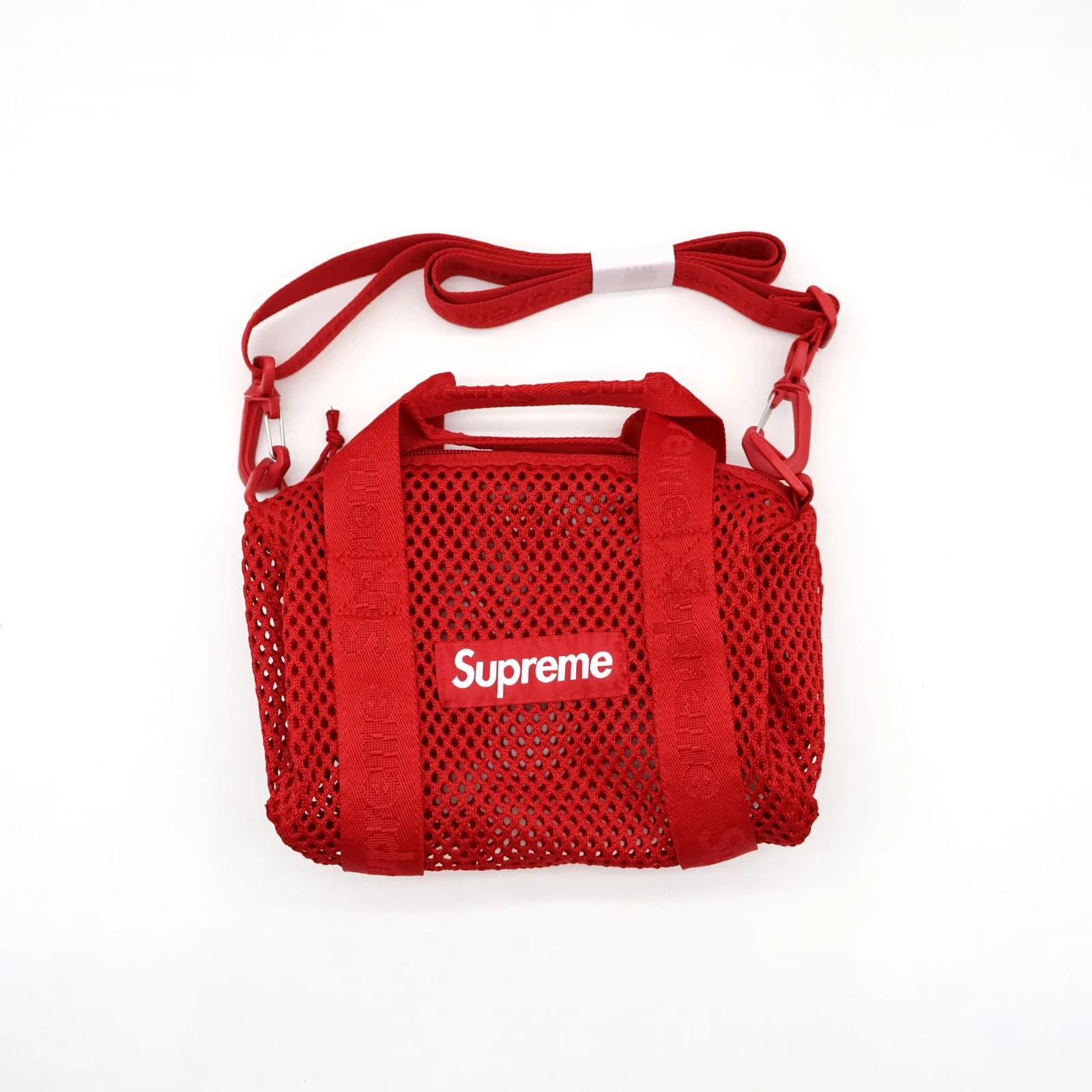 Красная мини-сумка-даффл Supreme из сетки (25SS) One-Size