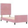 Boxspring Bed with Headboard Pink 80 x 200 cm Velvet