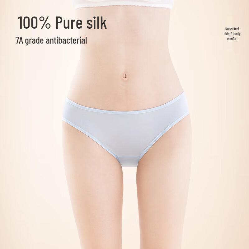 Women's 100% Mulberry Silk Low-Rise Antibacterial Quick-Dry Briefs