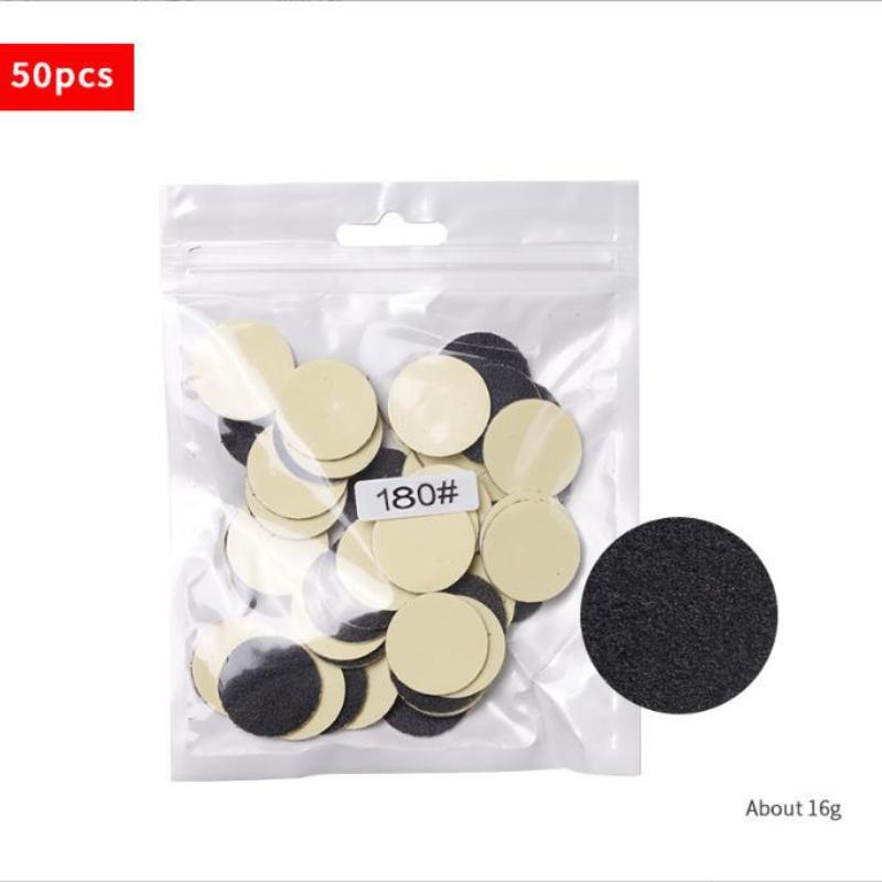 50/Pcs White Sanding Paper Pedicure Foot Care Tools 15Mm 20Mm 25Mm 35Mm Nail Drill Bit Disk Disc Salon Calluse Replaceable