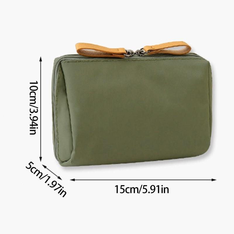 Travel Friendly Cosmetic Pouches With Multiple Compartments Waterproof Nylon Materials Portable Makeup Organizers