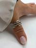 1 Stück Vintage Königlicher Stil Daumen gestrickter mehrschichtiger offener Ring, dicker verstellbarer Ring, robuster böhmisch eleganter Ring