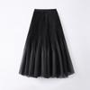 Women's Elegant Mesh A-Line Midi Skirt