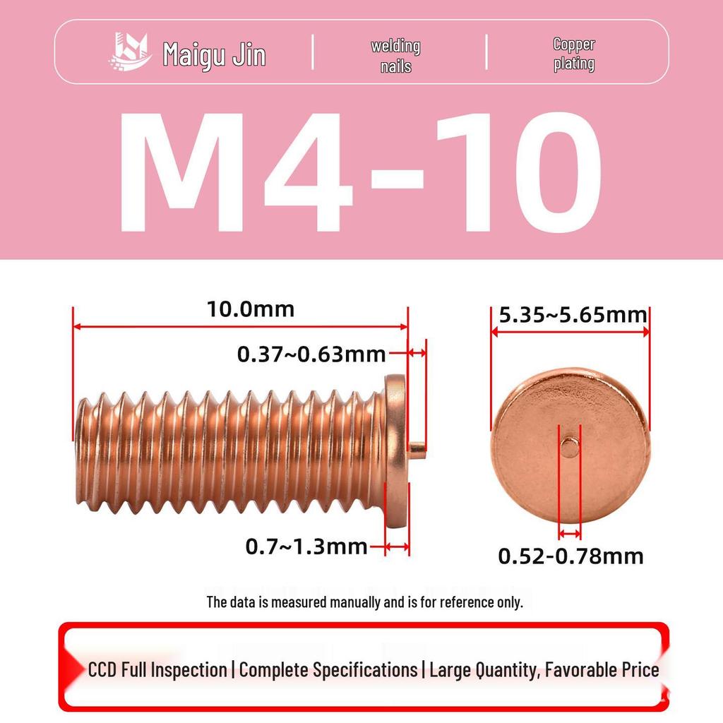 PT-M3M4M5M6M8 Copper-Plated Carbon Steel Projection Weld Studs and Screws