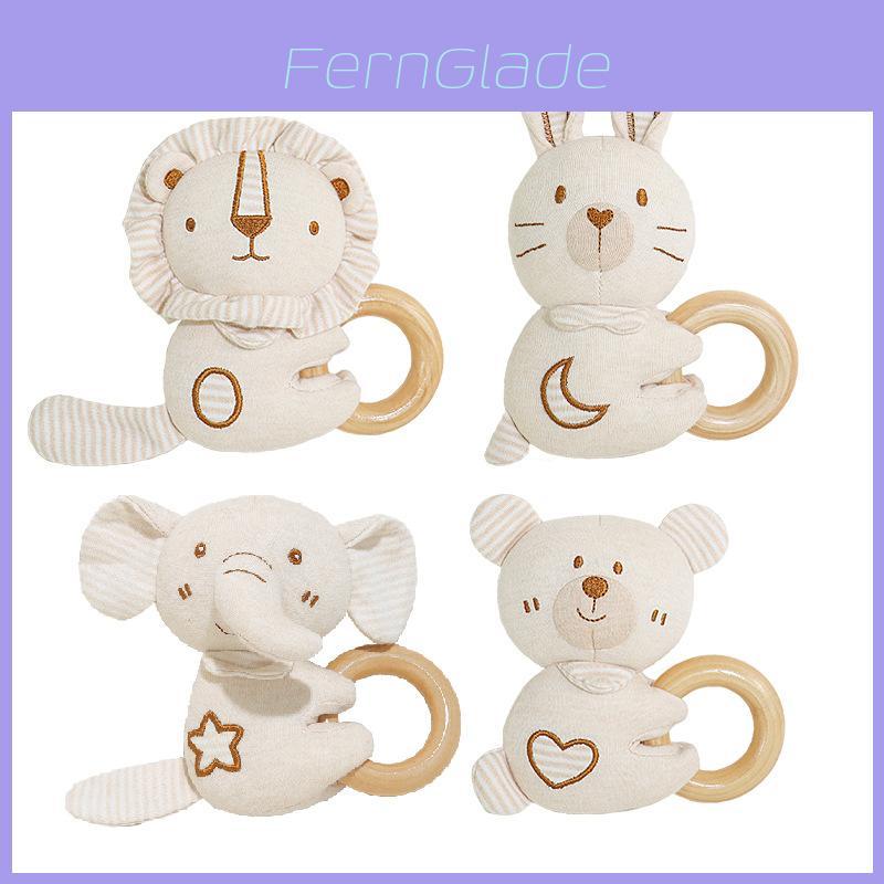 Baby Organic Cotton Rattle Set With Grasping And Soothing Features For Newborns