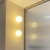 Nordic LED Glass Wall Light Milk White Color Ball Ceiling Light Minimalist Bathroom Corridor Balcony Bedroom Entrance Lighting