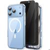 Case for iPhone 18 Pro Max, Shockproof Hard with Magnetic Ring - 2 Anti-Spy Tempered Glasses