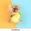 Kawaii Luminous Capybara Car Ornaments Dollhouse Mini Scene Decor Micro Landscape Ornaments Diy Desktop Decoration Toys