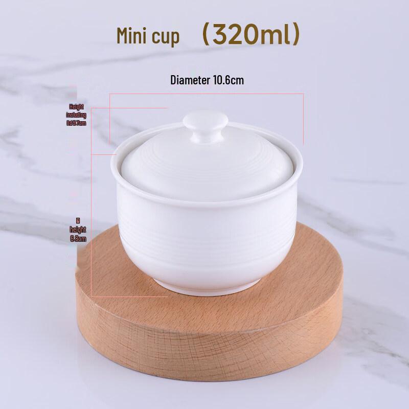 Ruhan Pure White Ceramic Mini Stew Pot Set