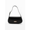 Women's Baguette Lined Snap Closure Handbag And Shoulder Bag