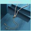 Elegant Long Butterfly Pearl Necklace With Tassels For Summer Chic Style