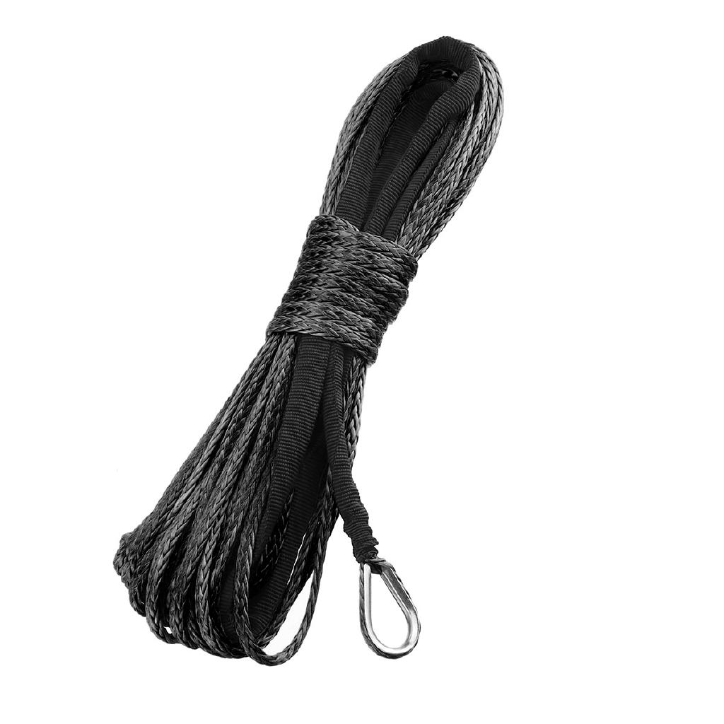 15m 7700LBs Winch Rope String Line Cable With Sheath Synthetic Towing Rope Car Wash Maintenance String for UTV Off-Road