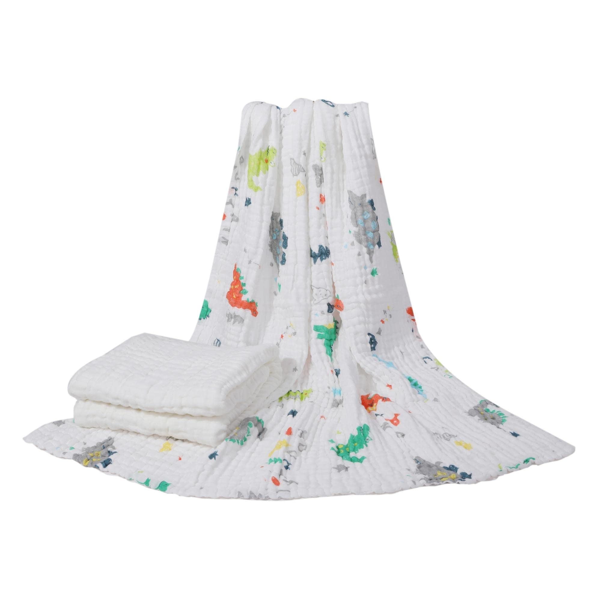 

Набор из 2 пушистых детских марлевых мочалок для купания, марлевая мочалка для купания, детское время купания, новорожденный ребенок, отрыжка динозавра x полотенца, пеленки, 6-слойная марля, полотенца, одеяла, одеяла,